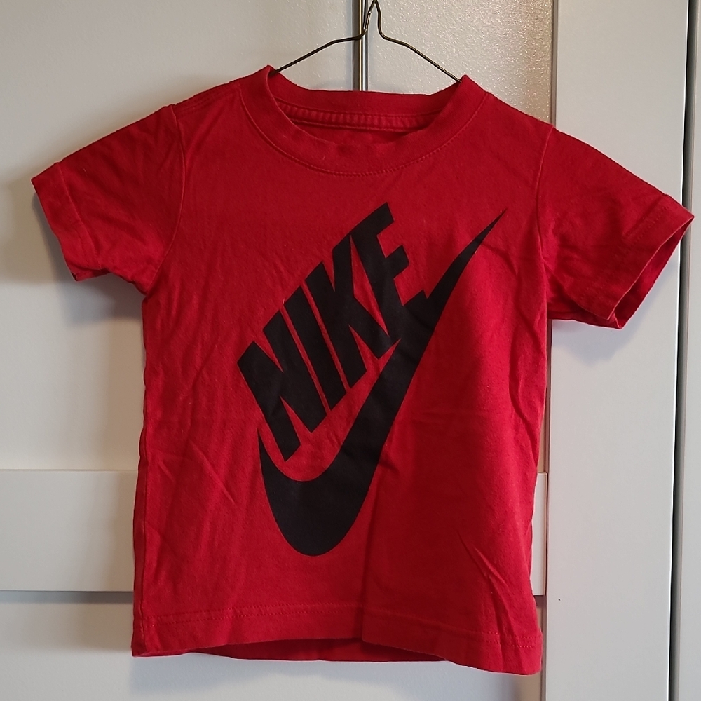 Nike Kids Red Tee with Black Logo